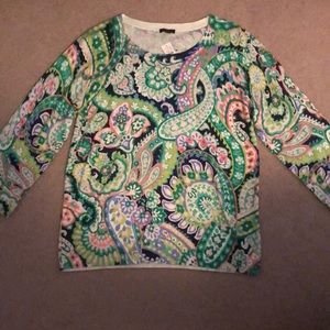 NWT Talbots Paisley Sweater
